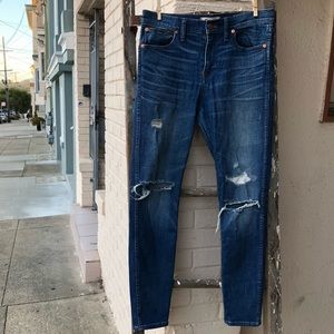 Madewell Distressed high rise skinny jeans